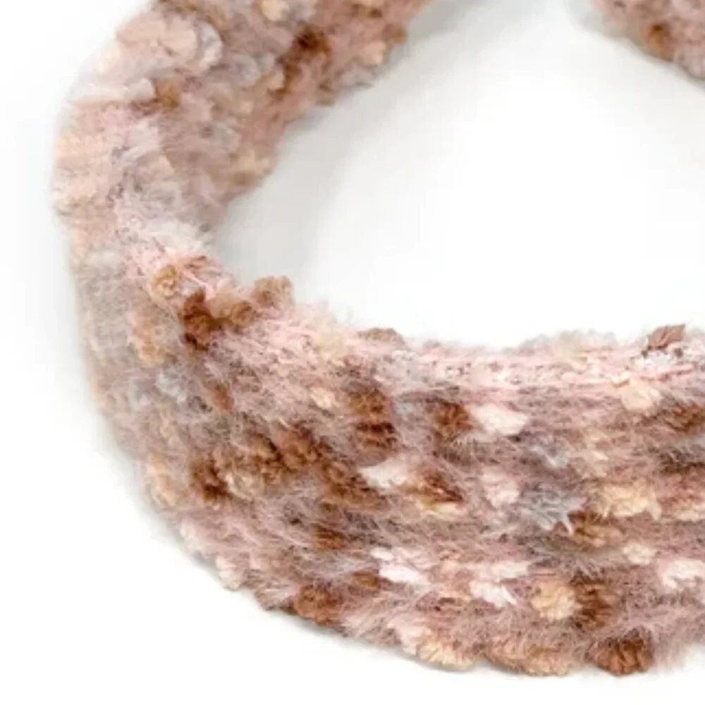 NWOT Faye Fuzzy Pom Textured Pink Headband